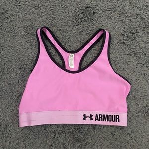 Under Armour compression sports bra medium pink